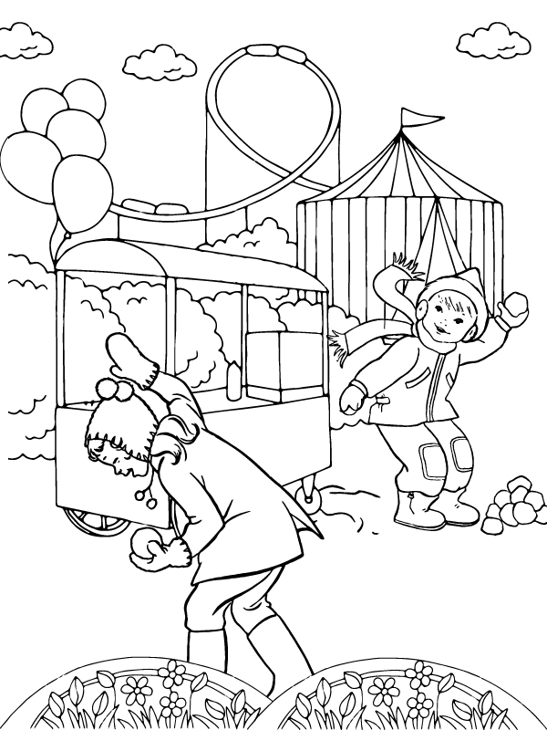 Excellent Winter Wonderland coloring page