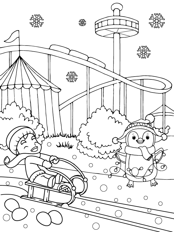 Unblemished Winter Wonderland coloring page