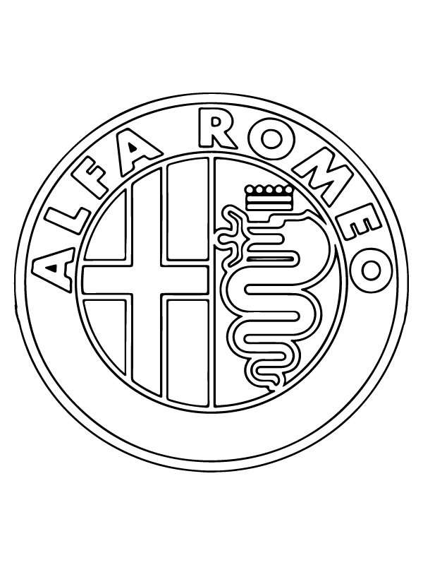 Alfa Romeo Car Logo Färbung Seite - Kostenlose druckbare Malvorlagen ...