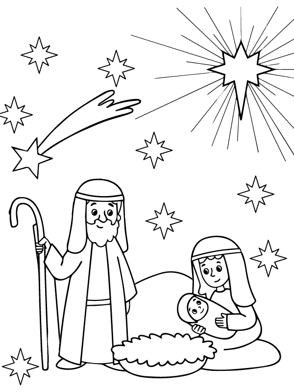 Nativity - Coloring Pages