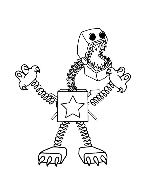 Boxy Boo - Coloring Pages