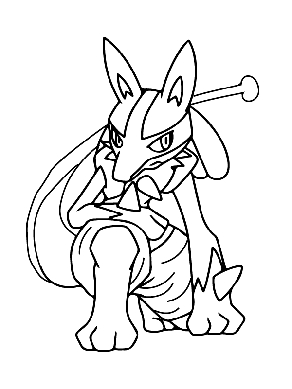 Calm Lucario Pokemon Mega Entwicklung – Coloring Pages