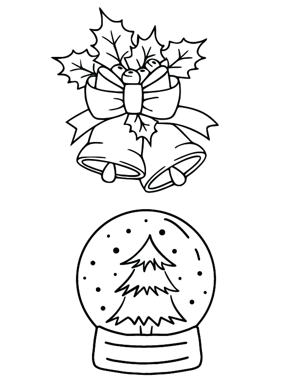 Christmas Flowers Cute - Coloring Pages