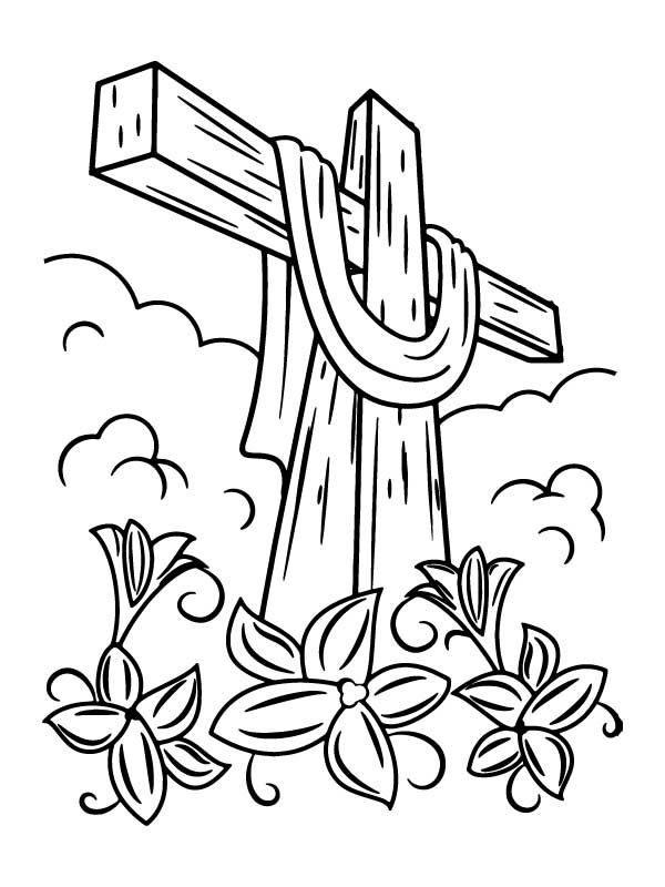 Easter Cross – Coloring Pages