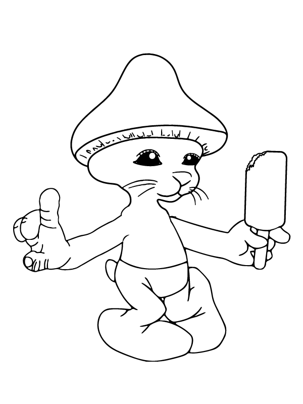 Sitting Smurf Cat Printable – Coloring Pages