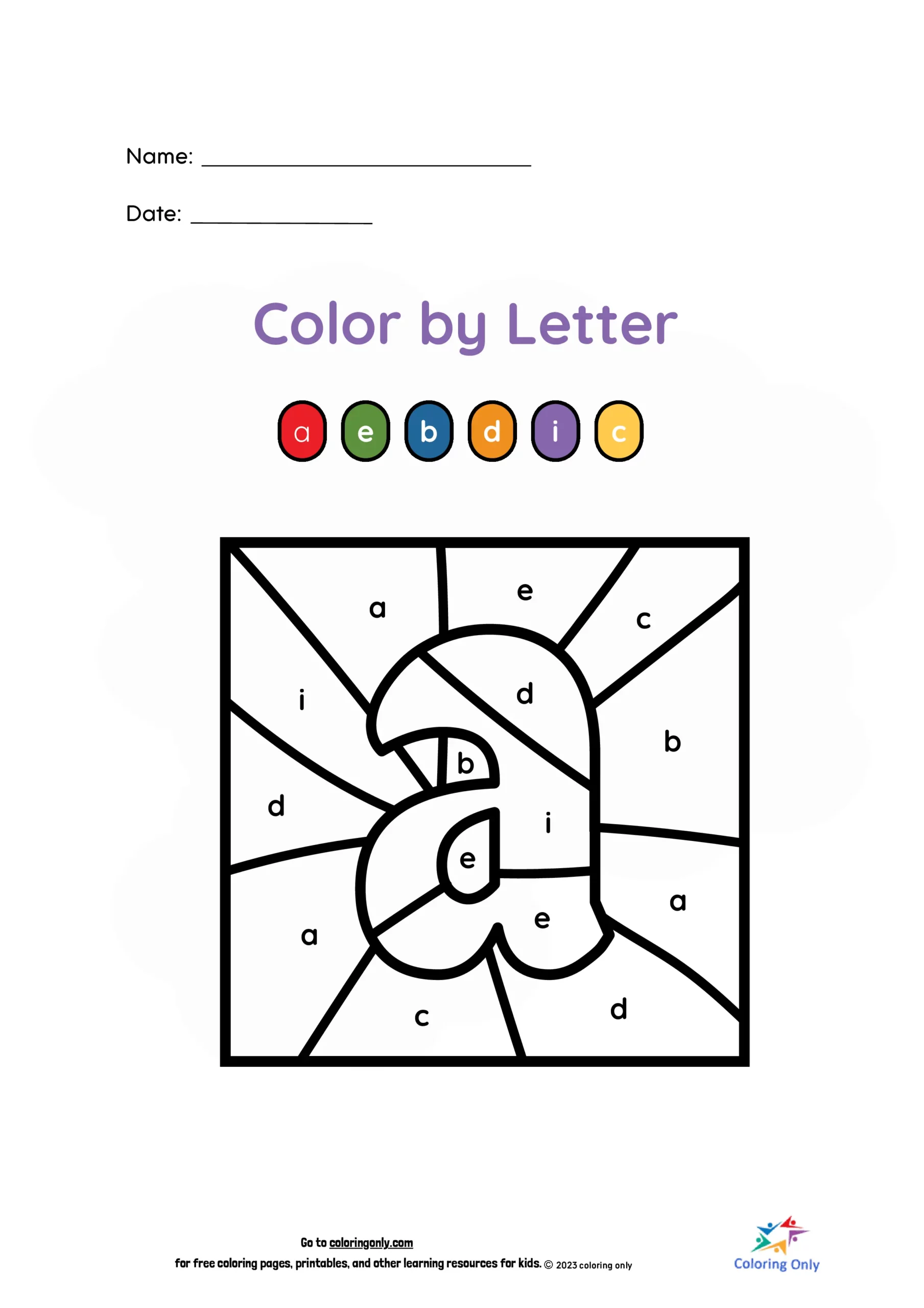 Color By Letter - Coloring Pages