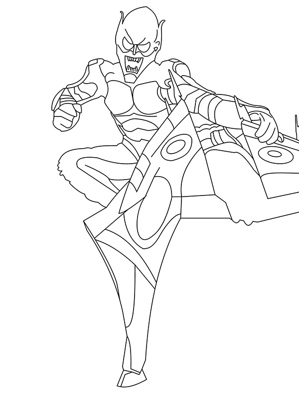 Green Goblin Fighting - Coloring Pages