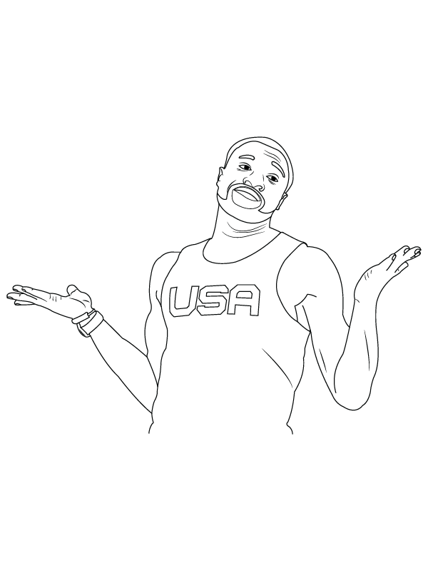 Noah Lyles - Coloring Pages