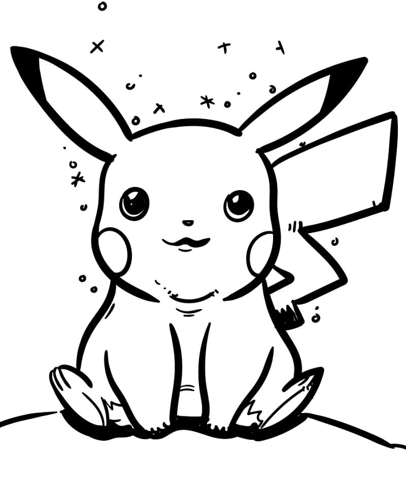 Pikachu is Adorable - Coloring Pages