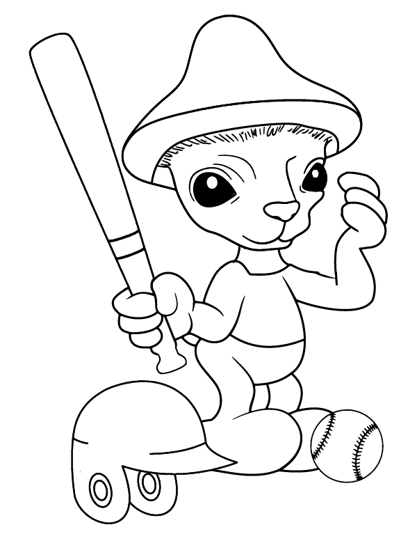 Player Smurf Cat - Coloring Pages