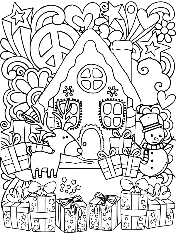 Printable Christmas Coloring Pages for Adults Relaxing Designs Färbung ...