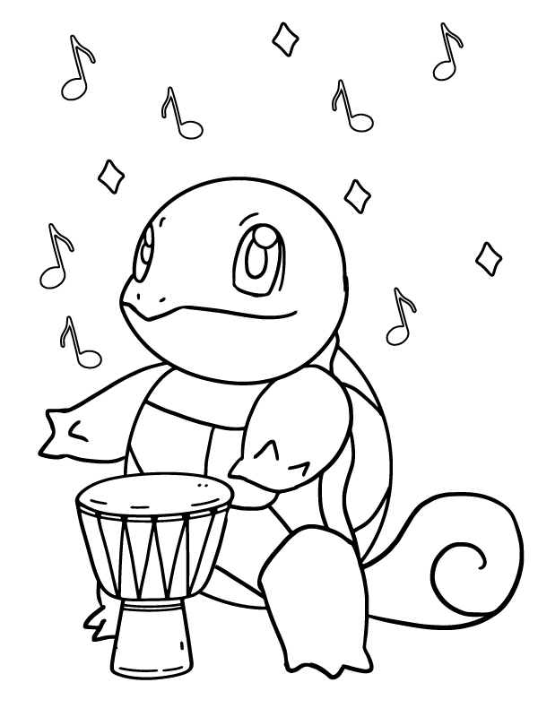 Printable Squirtle - Coloring Pages