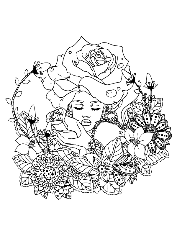 Mother Nature Coloring Page-06 Färbung Seite - Kostenlose Druckbare 