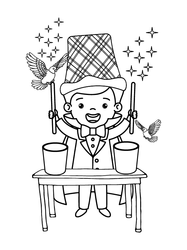 Simple and Charming Magic Birds – Coloring Pages