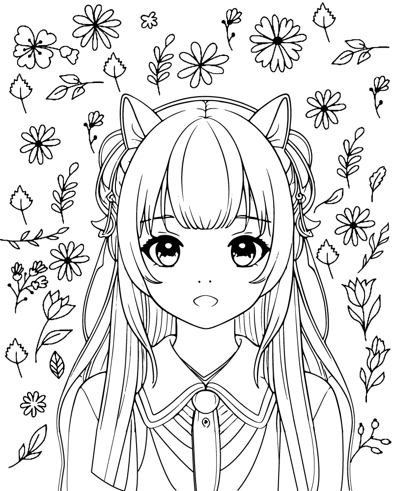 Simply Cute Anime – Coloring Pages