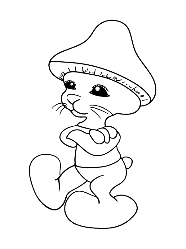 Confident Smurf Cat - Coloring Pages