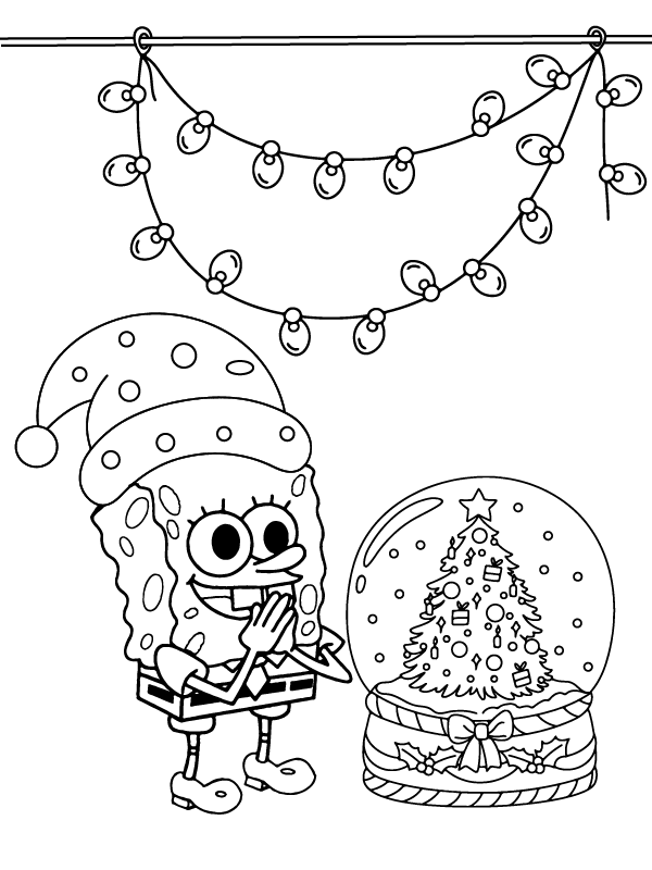 Superior Spongebob Christmas coloring page Färbung Seite - Kostenlose ...