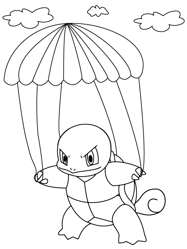 Squirtle Printable Art - Coloring Pages