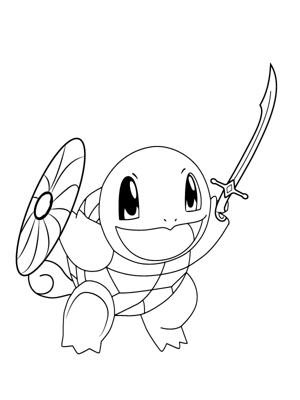 Squirtle Printable Art - Coloring Pages