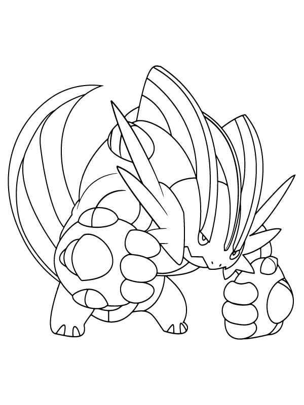 Swampert Pokemon Mega Evolution - Coloring Pages