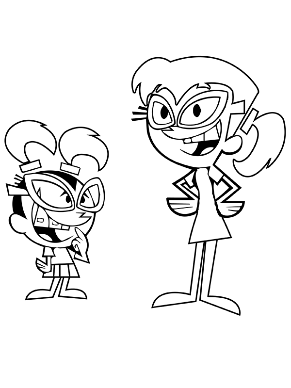 The Fairly OddParents Tootie and Her Friend Färbung Seite - Kostenlose ...