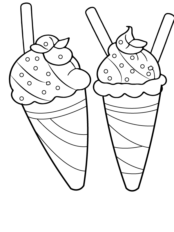 Toothsome Cream Cones Färbung Seite - Kostenlose druckbare Malvorlagen ...