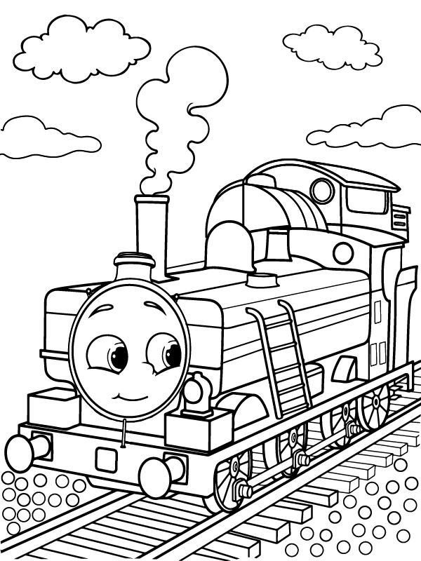 Tranquil Train Rides - Coloring Pages