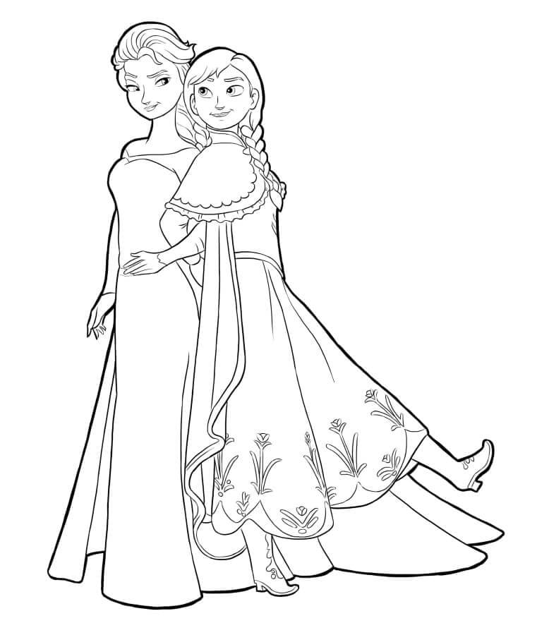 Ana Abrazando a Elsa