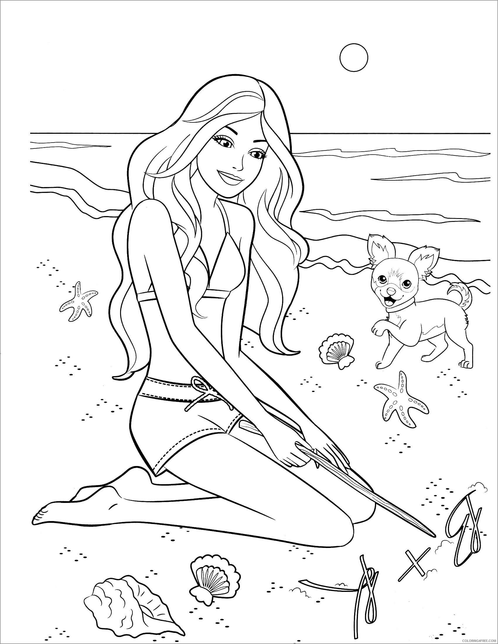Barbie y el Perro en la Playa