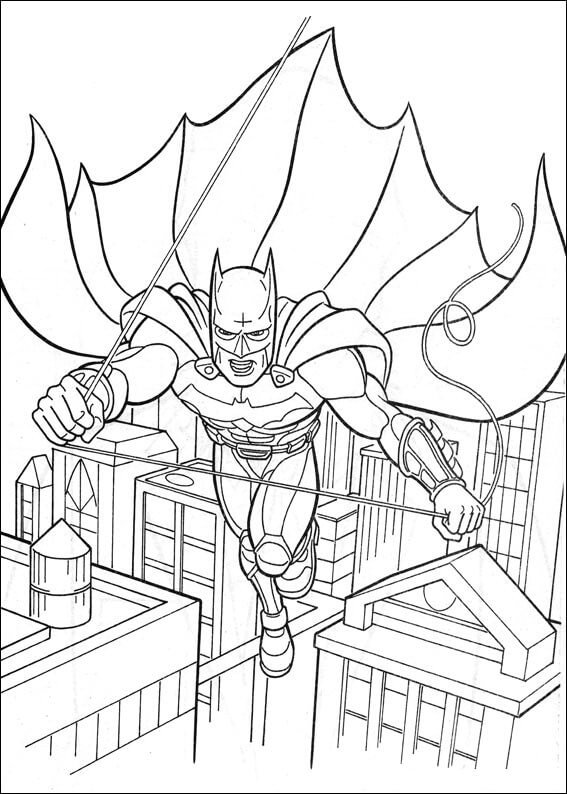 Batman Volando en la Ciudad