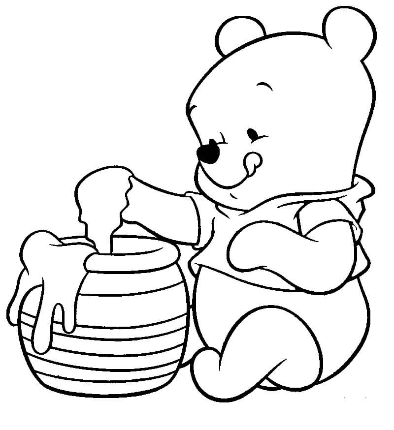 Bebé Winnie the Pooh y el Tarro de Miel