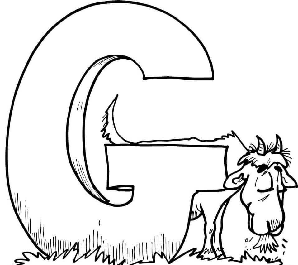 Cabra Comiendo Letra G