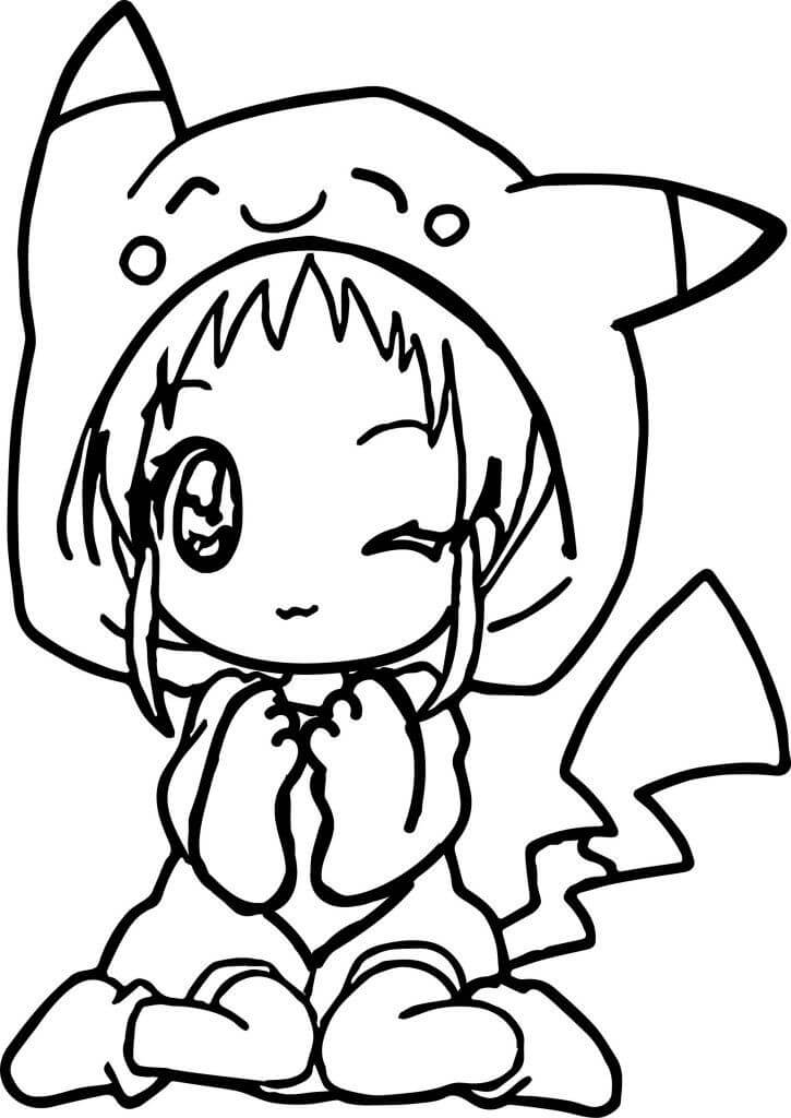 Chica Pikachu Kawaii