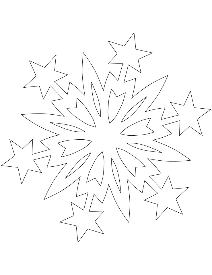 Copo De Nieve Con Estrellas Navideñas