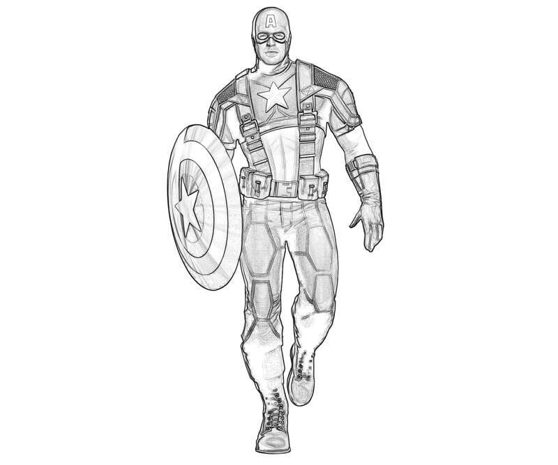 Dibujar al Capitán América Caminando