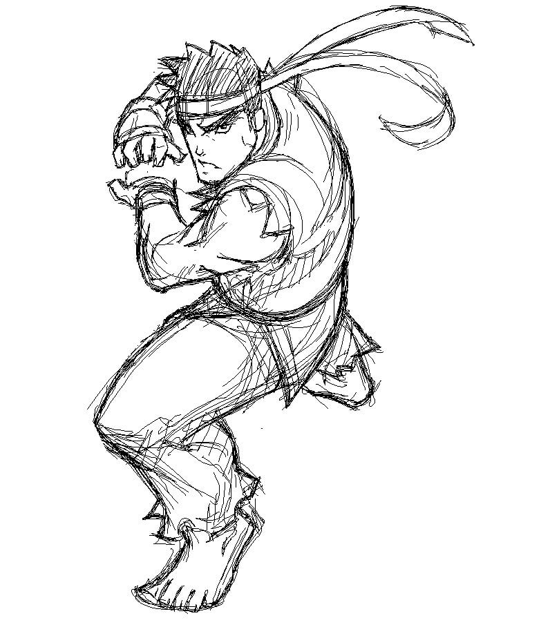 Dibujo A Lapiz Ryu