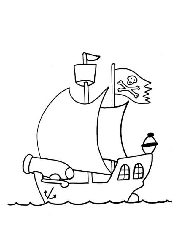 Dibujo Barco Pirata
