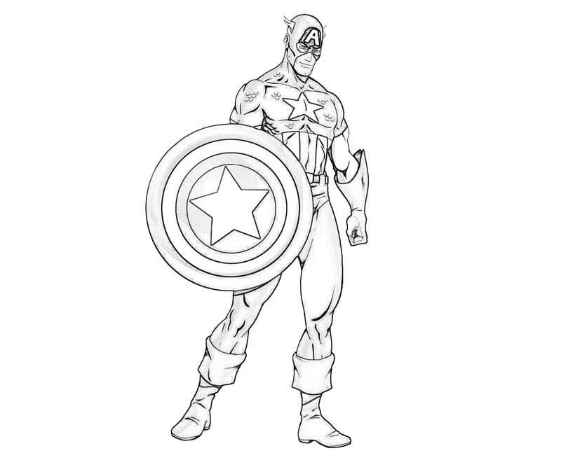 Dibujo Capitán América Dibujos Animados