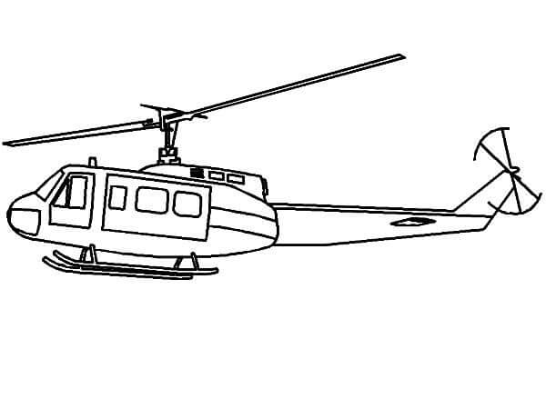 Dibujo de Helicóptero Militar