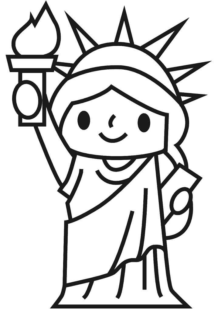 Dibujo de la Pequeña Estatua de la Libertad