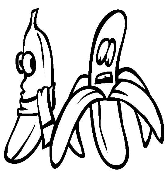 Dibujo Dos Plátanos
