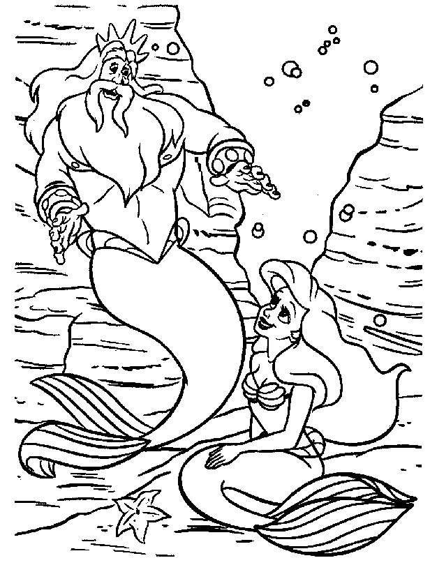 Dibujo Sirena y Padre