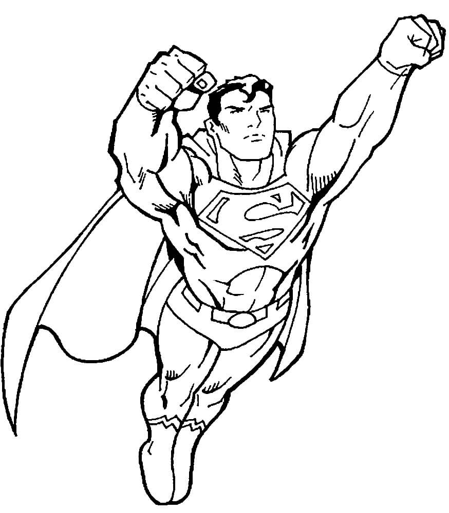 Dibujo Superman Volando