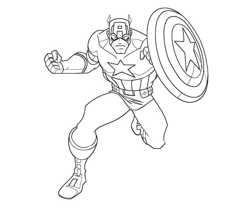 Dibujos animados de Capitán América de Marvel