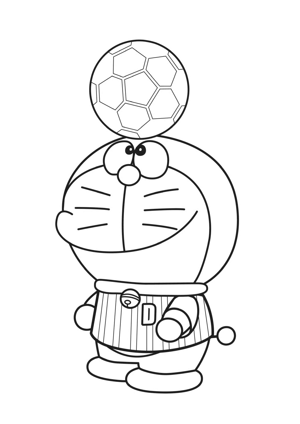 Doraemon Jugando Al Fútbol