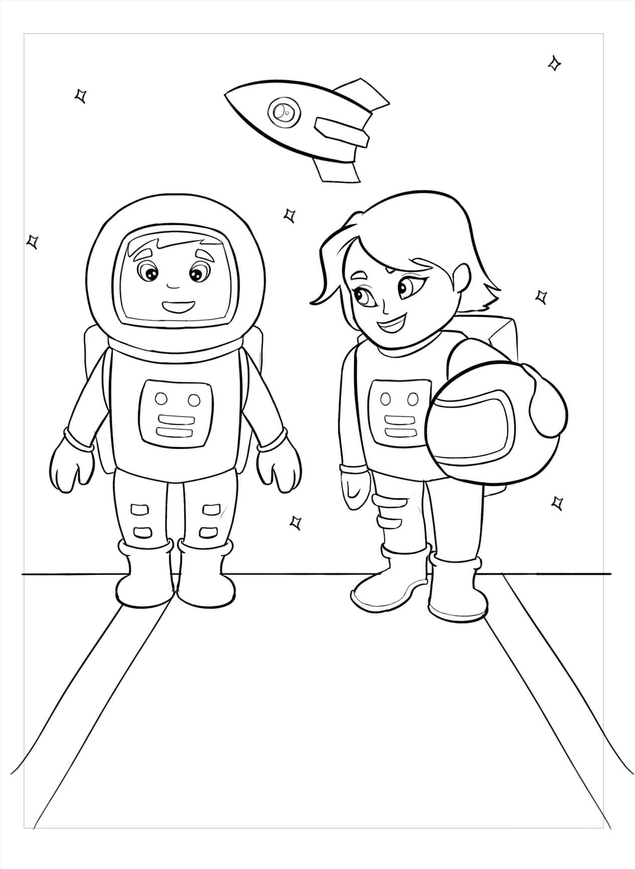 Dos Astronautas en el Espacio