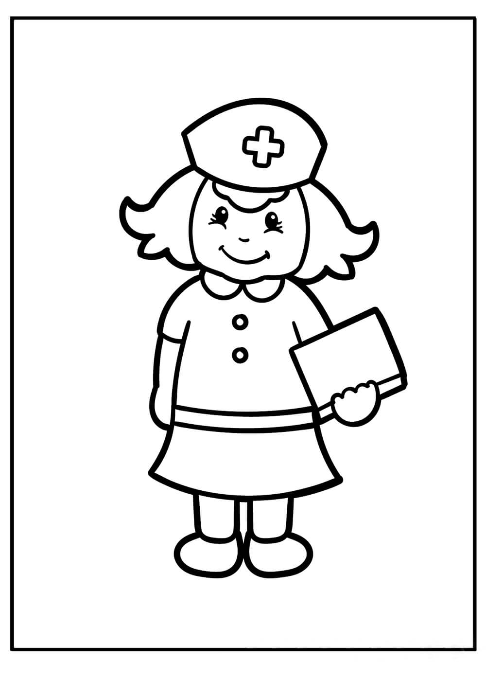 Enfermera niño Sonriente