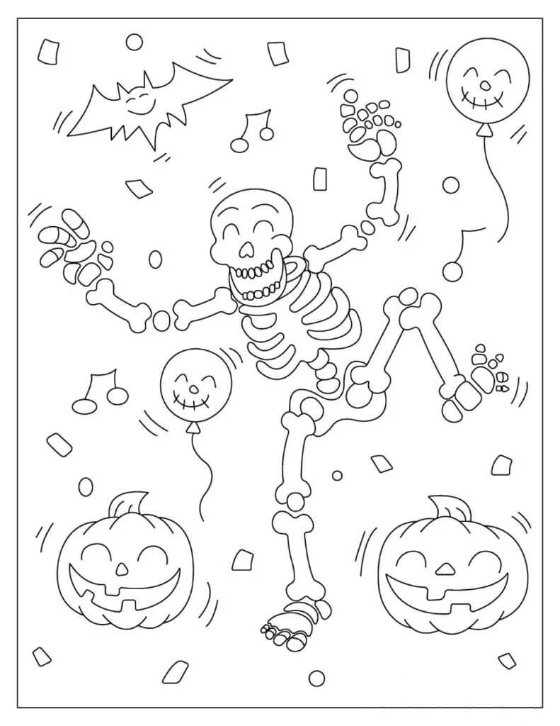 Esqueleto de Divertidos Dibujos Animados