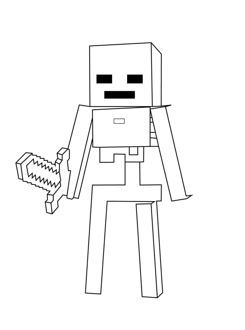 Esqueleto de Minecraft con Espada
