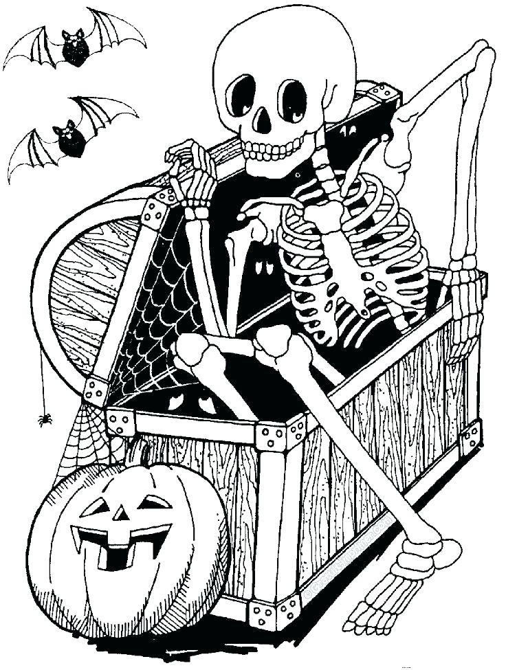 Esqueleto Espeluznante En El Pecho